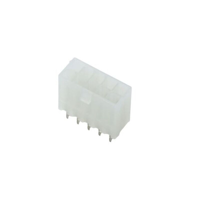 Molex Mini-Fit Jr. Series Straight Through Hole PCB Header, 10 Contact(s), 4.2mm Pitch, 2 Row(s), Shrouded