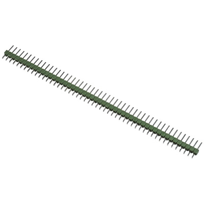 TE Connectivity AMPMODU MOD II Series Straight Through Hole Pin Header, 50 Contact(s), 2.54mm Pitch, 1 Row(s),