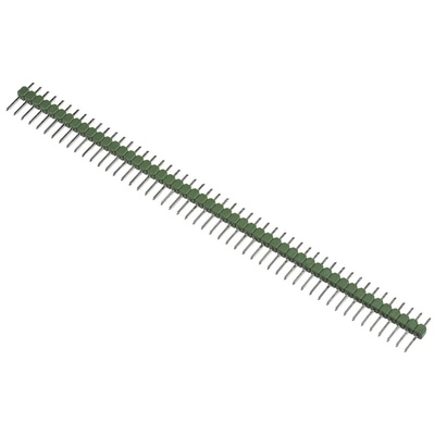 TE Connectivity AMPMODU MOD II Series Straight Through Hole Pin Header, 50 Contact(s), 2.54mm Pitch, 1 Row(s),