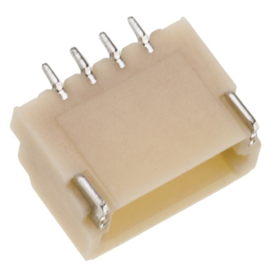 JST SH Series Right Angle Surface Mount PCB Header, 4 Contact(s), 1.0mm Pitch, 1 Row(s), Shrouded