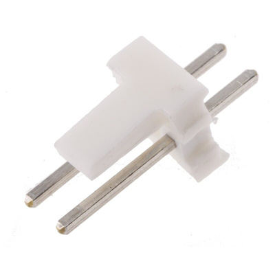 TE Connectivity MTA-100 Series Straight Through Hole Pin Header, 2 Contact(s), 2.54mm Pitch, 1 Row(s), Unshrouded
