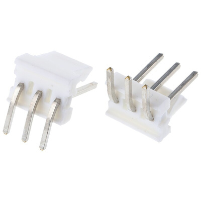 TE Connectivity MTA-100 Series Right Angle Through Hole Pin Header, 3 Contact(s), 2.54mm Pitch, 1 Row(s), Unshrouded