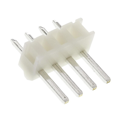 JST NH Series Straight Through Hole Pin Header, 4 Contact(s), 2.5mm Pitch, 1 Row(s), Unshrouded