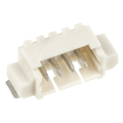 Molex PicoBlade Series Right Angle Surface Mount PCB Header, 4 Contact(s), 1.25mm Pitch, 1 Row(s), Shrouded