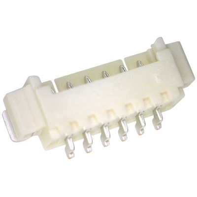 Molex PicoBlade Series Right Angle Surface Mount PCB Header, 6 Contact(s), 1.25mm Pitch, 1 Row(s), Shrouded