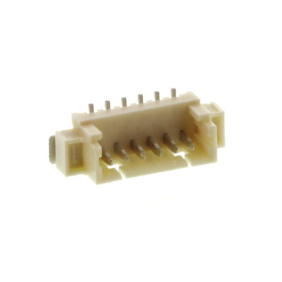 Molex 53398 Series Straight Surface Mount PCB Header, 6 Contact(s), 1.25mm Pitch, 1 Row(s), Shrouded