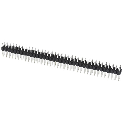 HARWIN M20, 2.54mm Pitch, 72 Way, 2 Row, Straight Pin Header, Through Hole