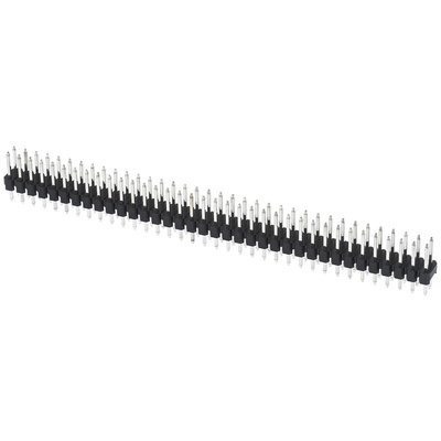 HARWIN M20, 2.54mm Pitch, 72 Way, 2 Row, Straight Pin Header, Through Hole