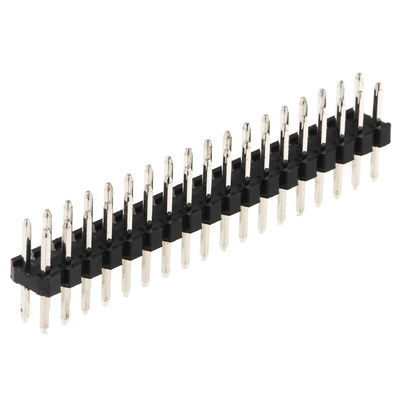HARWIN M22 Series Straight Through Hole Pin Header, 36 Contact(s), 2.0mm Pitch, 2 Row(s), Unshrouded