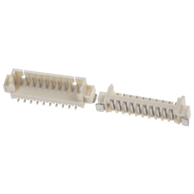 Molex 53398 Series Straight Surface Mount PCB Header, 10 Contact(s), 1.25mm Pitch, 1 Row(s), Shrouded