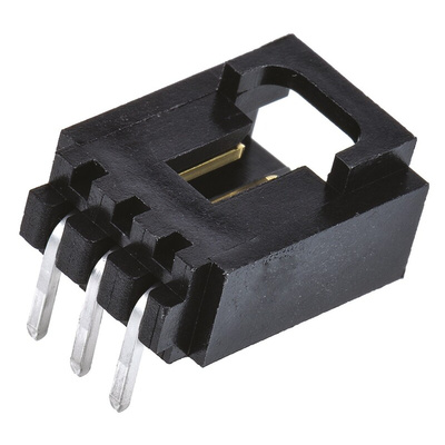 Molex SL Series Right Angle Through Hole PCB Header, 3 Contact(s), 2.54mm Pitch, 1 Row(s), Shrouded