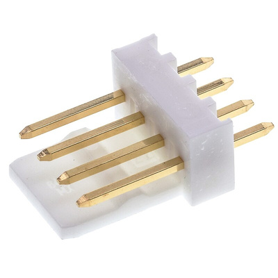 Molex KK 254 Series Straight Through Hole Pin Header, 4 Contact(s), 2.54mm Pitch, 1 Row(s), Unshrouded