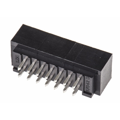 Molex C-Grid Series Straight Through Hole PCB Header, 14 Contact(s), 2.54mm Pitch, 2 Row(s), Shrouded
