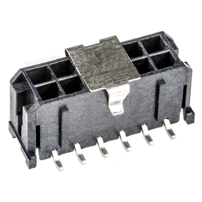 Molex Micro-Fit 3.0 Series Straight Surface Mount PCB Header, 12 Contact(s), 3.0mm Pitch, 2 Row(s), Shrouded