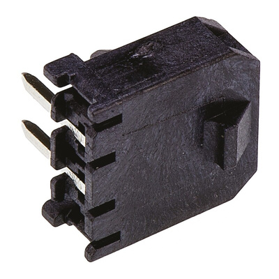 Molex Micro-Fit 3.0 Series Right Angle Through Hole PCB Header, 2 Contact(s), 3.0mm Pitch, 1 Row(s), Shrouded
