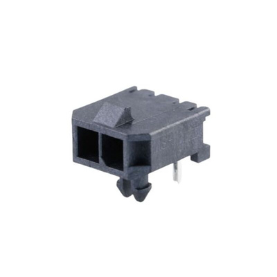 Molex Micro-Fit 3.0 Series Right Angle Through Hole PCB Header, 2 Contact(s), 3.0mm Pitch, 1 Row(s), Shrouded
