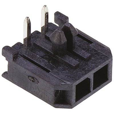 Molex Micro-Fit 3.0 Series Right Angle Through Hole PCB Header, 2 Contact(s), 3.0mm Pitch, 1 Row(s), Shrouded