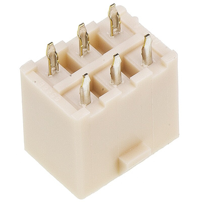 Molex Mini-Fit Jr. Series Straight Through Hole PCB Header, 6 Contact(s), 4.2mm Pitch, 2 Row(s), Shrouded