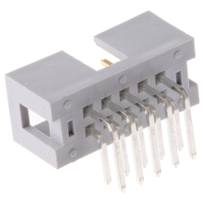 ASSMANN WSW AWHW Series Right Angle Through Hole PCB Header, 10 Contact(s), 2.54mm Pitch, 2 Row(s), Shrouded