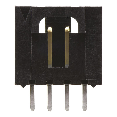 Molex SL Series Straight Through Hole PCB Header, 4 Contact(s), 2.54mm Pitch, 1 Row(s), Shrouded