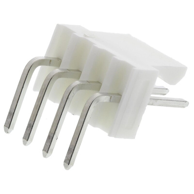 Molex KK 254 Series Right Angle Through Hole Pin Header, 4 Contact(s), 2.54mm Pitch, 1 Row(s), Unshrouded