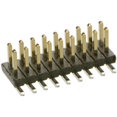 HARWIN Archer M50 Series Straight Surface Mount Pin Header, 20 Contact(s), 1.27mm Pitch, 2 Row(s), Unshrouded