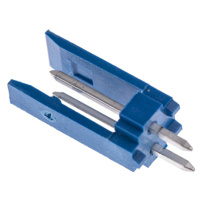 TE Connectivity AMPMODU HE14 Series Straight Through Hole PCB Header, 2 Contact(s), 2.54mm Pitch, 1 Row(s), Shrouded