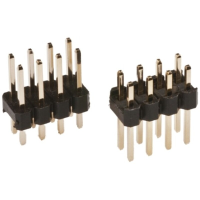 HARWIN M20 Series Straight Through Hole Pin Header, 16 Contact(s), 2.54mm Pitch, 2 Row(s), Unshrouded