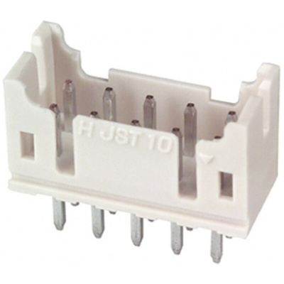 JST PHD Series Straight Through Hole PCB Header, 10 Contact(s), 2.0mm Pitch, Shrouded
