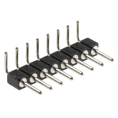 Preci-Dip Right Angle Through Hole Pin Header, 8 Contact(s), 2.54mm Pitch, 1 Row(s), Unshrouded