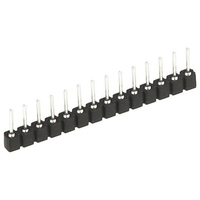 Preci-Dip Straight Surface Mount Pin Header, 2 Contact(s), 2.54mm Pitch, 1 Row(s), Unshrouded