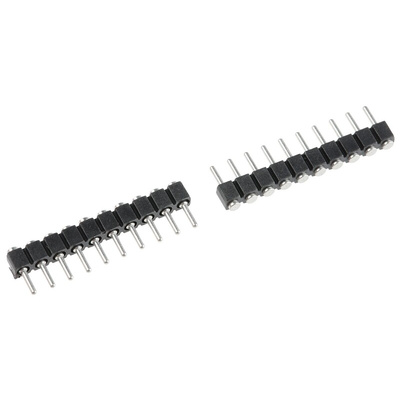 Preci-Dip Straight Surface Mount Pin Header, 10 Contact(s), 2.54mm Pitch, 1 Row(s), Unshrouded