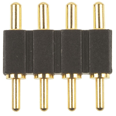 Preci-Dip Straight Through Hole Spring Loaded Connector, 4 Contact(s), 2.54mm Pitch, 1 Row(s), Shrouded