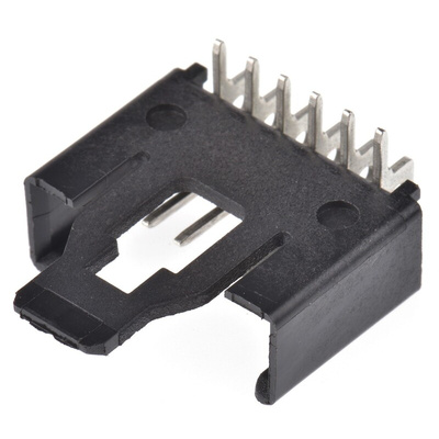 Lumberg Minimodul Series Right Angle Through Hole PCB Header, 6 Contact(s), 2.5mm Pitch, 1 Row(s), Shrouded