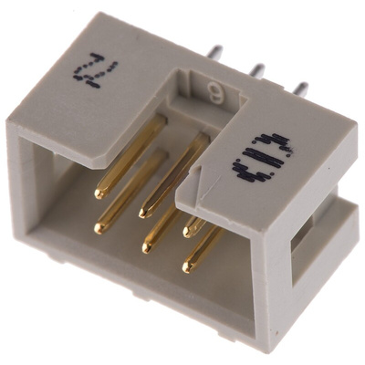 HARTING SEK 18 Series Straight Through Hole PCB Header, 6 Contact(s), 2.54mm Pitch, 2 Row(s), Shrouded