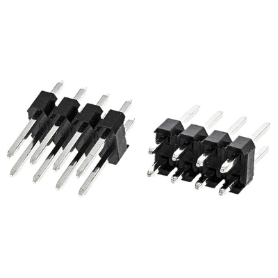 HARWIN M20 Series Straight Through Hole Pin Header, 8 Contact(s), 2.54mm Pitch, 2 Row(s), Unshrouded