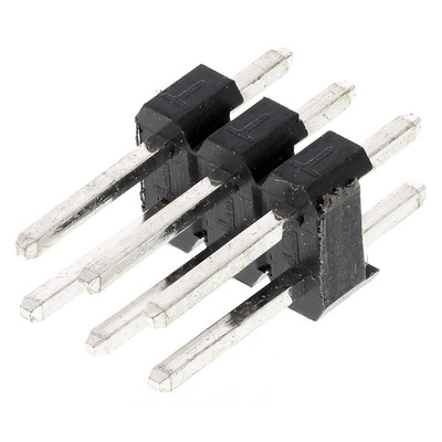 HARWIN M20 Series Straight Through Hole Pin Header, 6 Contact(s), 2.54mm Pitch, 2 Row(s), Unshrouded