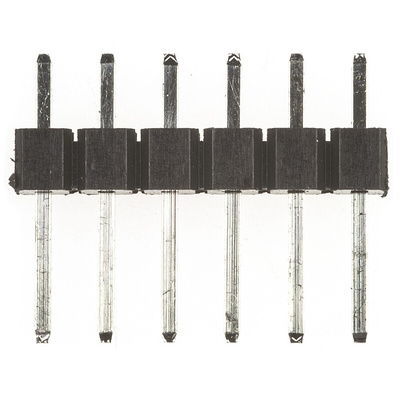 HARWIN M20 Series Straight Through Hole Pin Header, 6 Contact(s), 2.54mm Pitch, 1 Row(s), Unshrouded