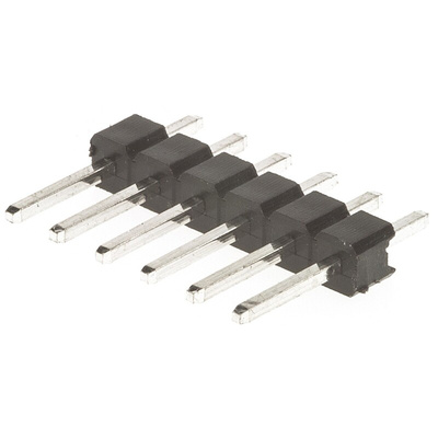 HARWIN M20 Series Straight Through Hole Pin Header, 6 Contact(s), 2.54mm Pitch, 1 Row(s), Unshrouded