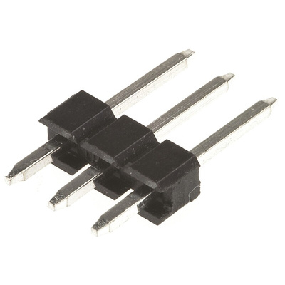 HARWIN M20 Series Straight Through Hole Pin Header, 3 Contact(s), 2.54mm Pitch, 1 Row(s), Unshrouded