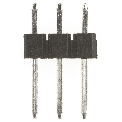 HARWIN M20 Series Straight Through Hole Pin Header, 3 Contact(s), 2.54mm Pitch, 1 Row(s), Unshrouded