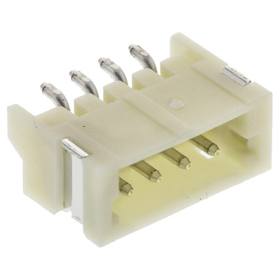 JST ZH Series Right Angle Surface Mount PCB Header, 4 Contact(s), 1.5mm Pitch, 1 Row(s), Shrouded