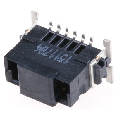 ERNI SMC Series Straight Surface Mount PCB Header, 12 Contact(s), 1.27mm Pitch, 2 Row(s), Shrouded