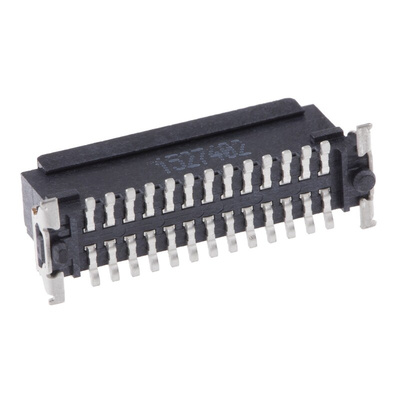 ERNI SMC Series Straight Surface Mount PCB Header, 26 Contact(s), 1.27mm Pitch, 2 Row(s), Shrouded