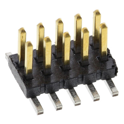 Samtec FTS Series Straight Surface Mount Pin Header, 10 Contact(s), 1.27mm Pitch, 2 Row(s), Unshrouded