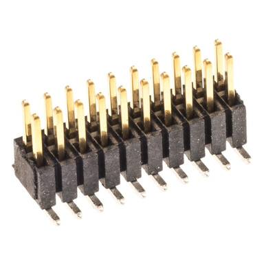 Samtec FTSH Series Straight Surface Mount Pin Header, 20 Contact(s), 1.27mm Pitch, 2 Row(s), Unshrouded