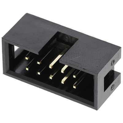 Wurth Elektronik WR-BHD Series Straight Through Hole PCB Header, 10 Contact(s), 2.54mm Pitch, 2 Row(s), Shrouded