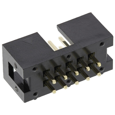Wurth Elektronik WR-BHD Series Straight Through Hole PCB Header, 10 Contact(s), 2.54mm Pitch, 2 Row(s), Shrouded