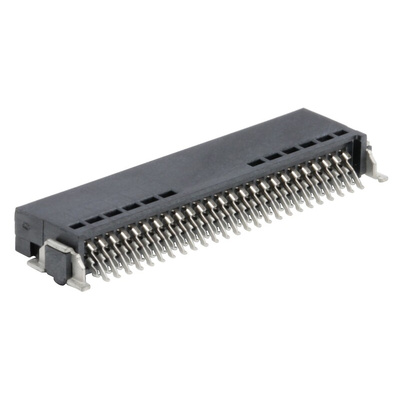 ERNI SMC Series Right Angle Surface Mount PCB Header, 50 Contact(s), 1.27mm Pitch, 2 Row(s), Shrouded