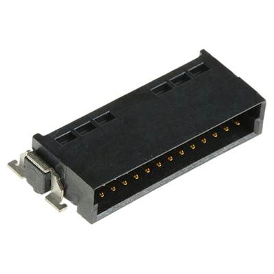 ERNI SMC Series Right Angle Surface Mount PCB Header, 26 Contact(s), 1.27mm Pitch, 2 Row(s), Shrouded